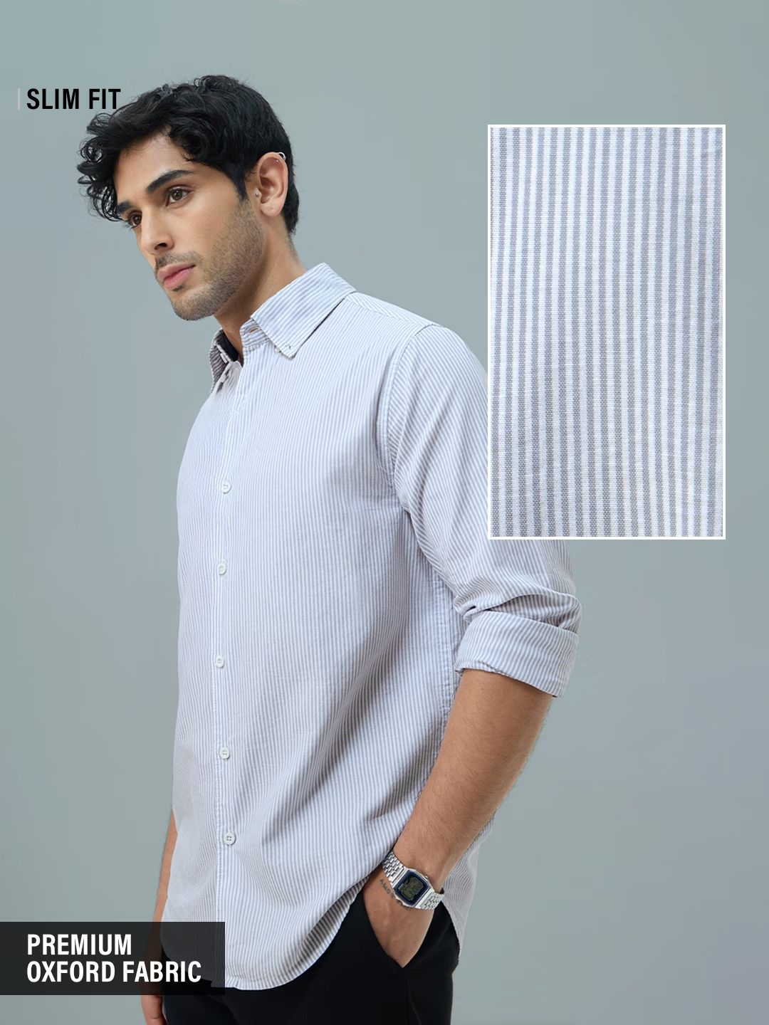 Oxford Stripes: Ice Blue