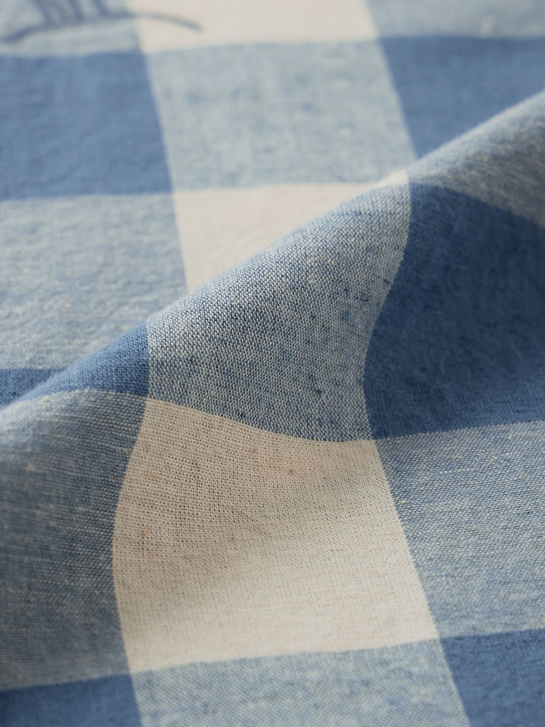 Cotton Linen Checks: Blue Sails - Image 3
