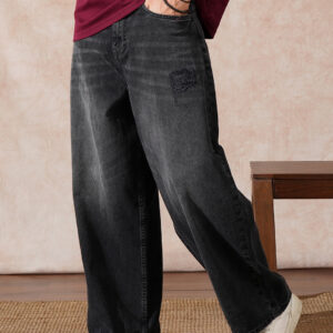 Casual Baggy Fit Jeans | Dark Grey
