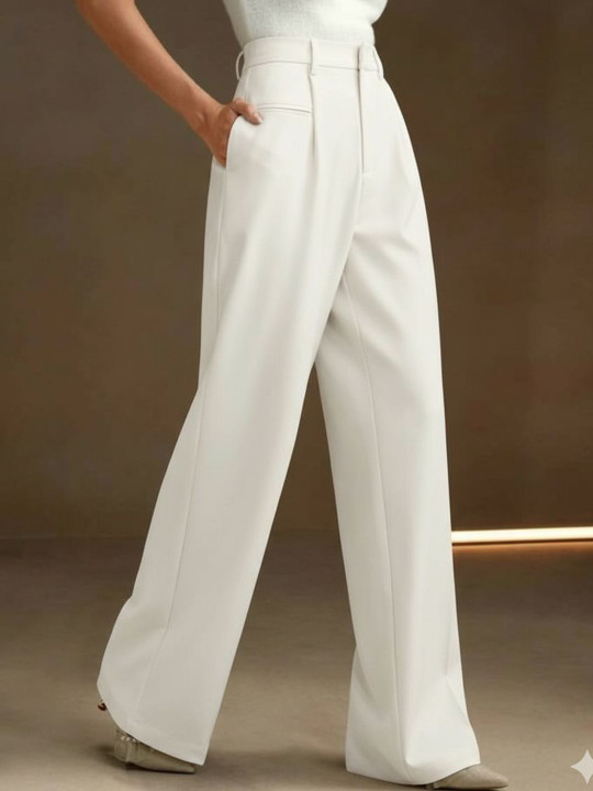 BROADSTAR Women Smart Loose Fit High-Rise Pleated Trousers - Image 4