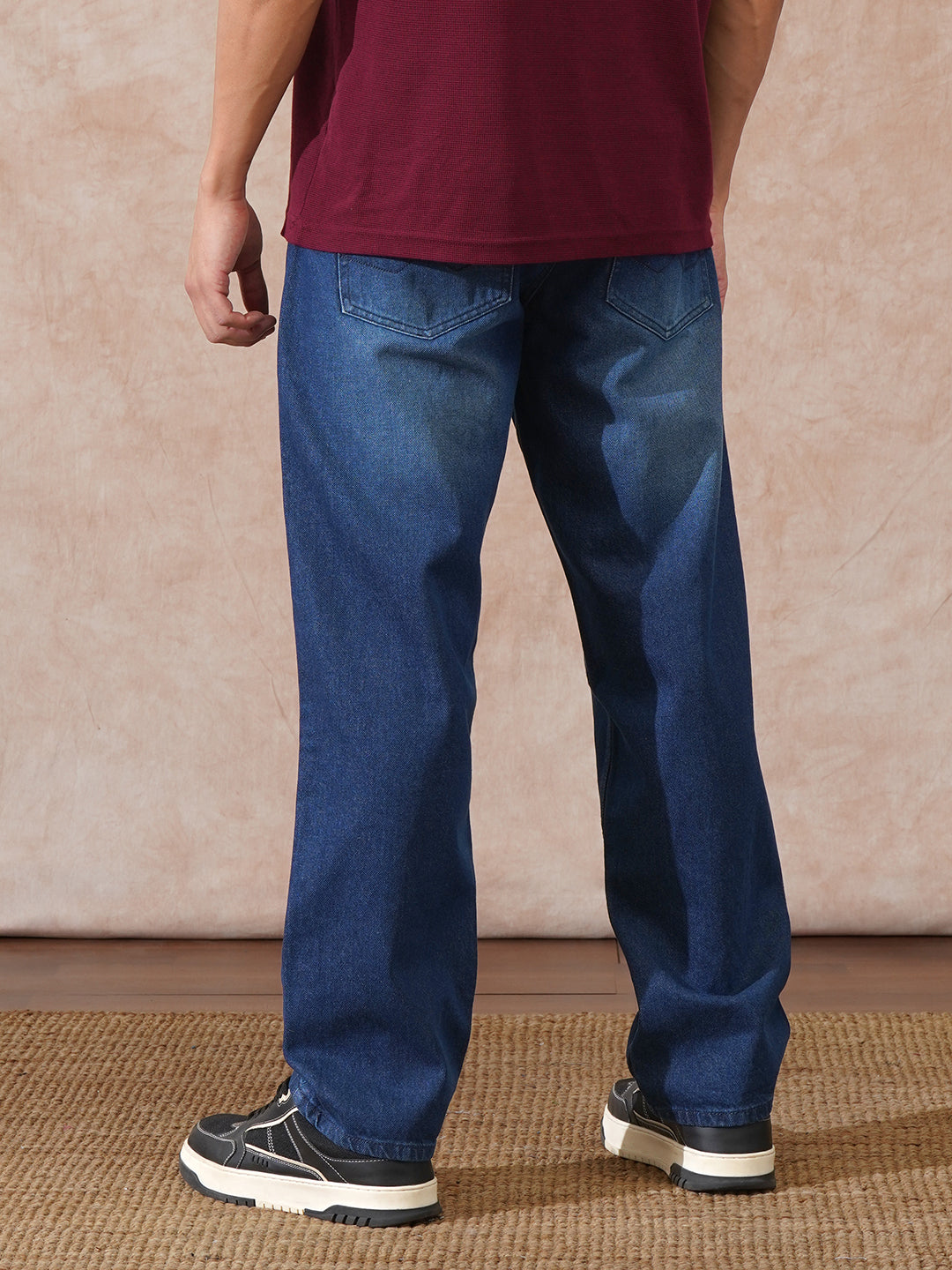 Heavy Fade Loose Fit Jeans | Dark Blue - Image 6