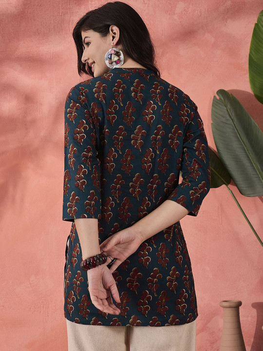 Printed Pure Cotton Short Kurti - Image 3