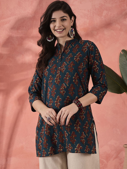 Printed Pure Cotton Short Kurti - Image 4