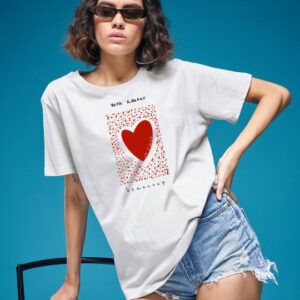 SMARTEES Women Printed Drop-Shoulder Cotton T-shirt