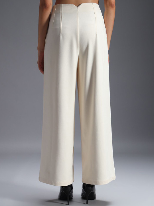 Zastraa Women Relaxed Wide Leg High-Rise Trousers - Image 3