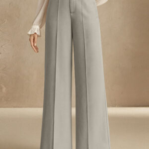 SAKHWALA Women Relaxed Fit High-Rise Parallel Trousers