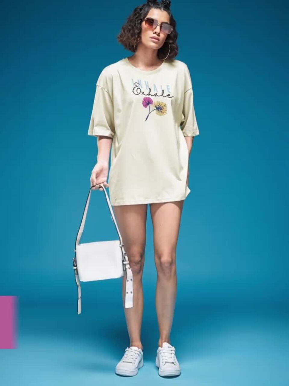 Women Printed Drop-Shoulder Cotton T-shirt - Image 6