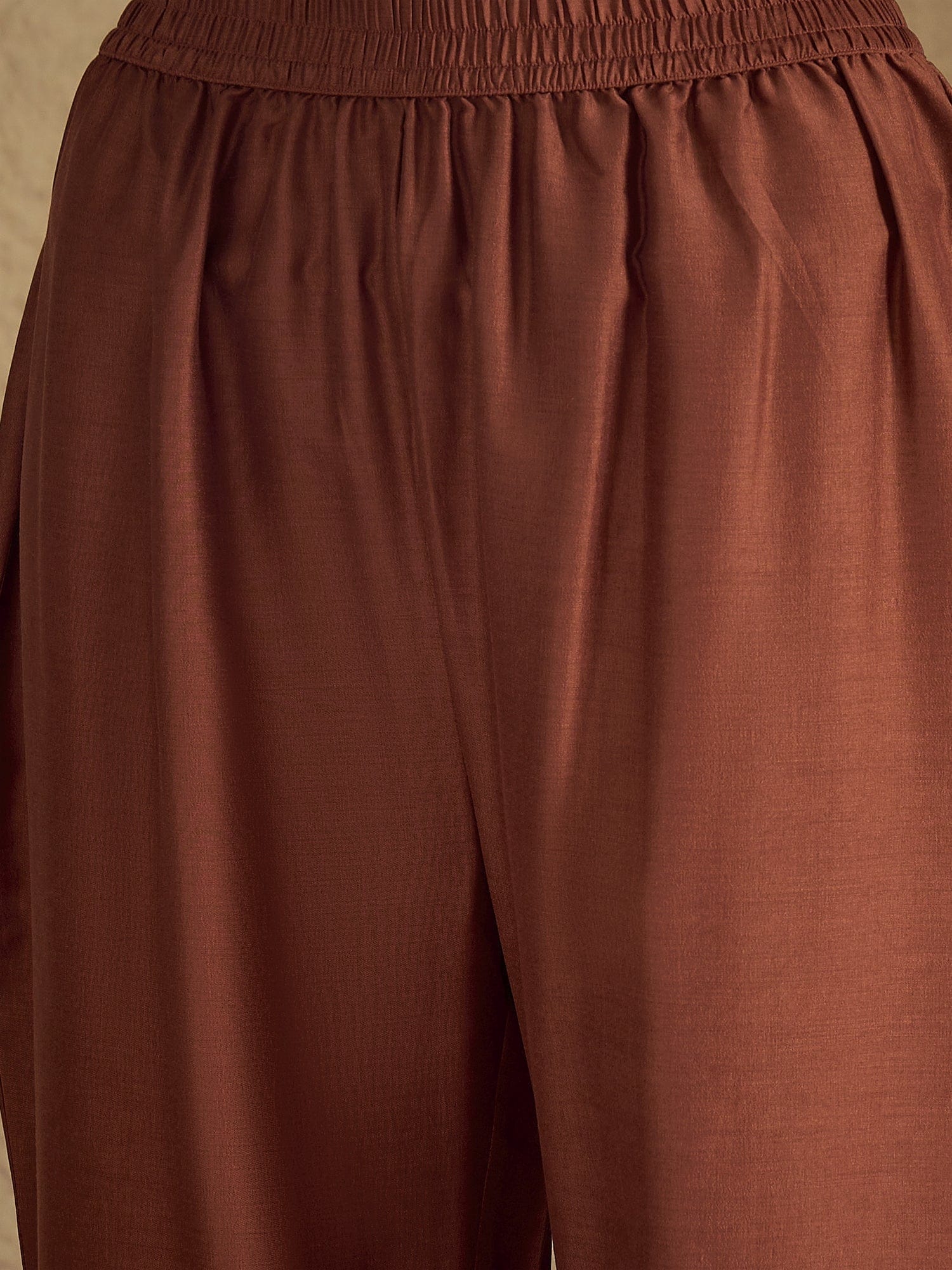Varanga Women Rust Embroidered Straight Kurta With Bottom And Dupatta - Image 9